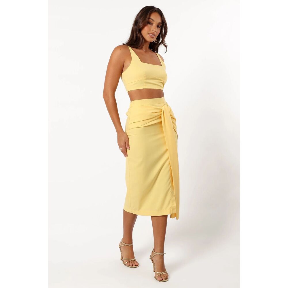 Sndys Zanita Skirt and Top Set in Yellow Size 6 - Picture 11 of 12